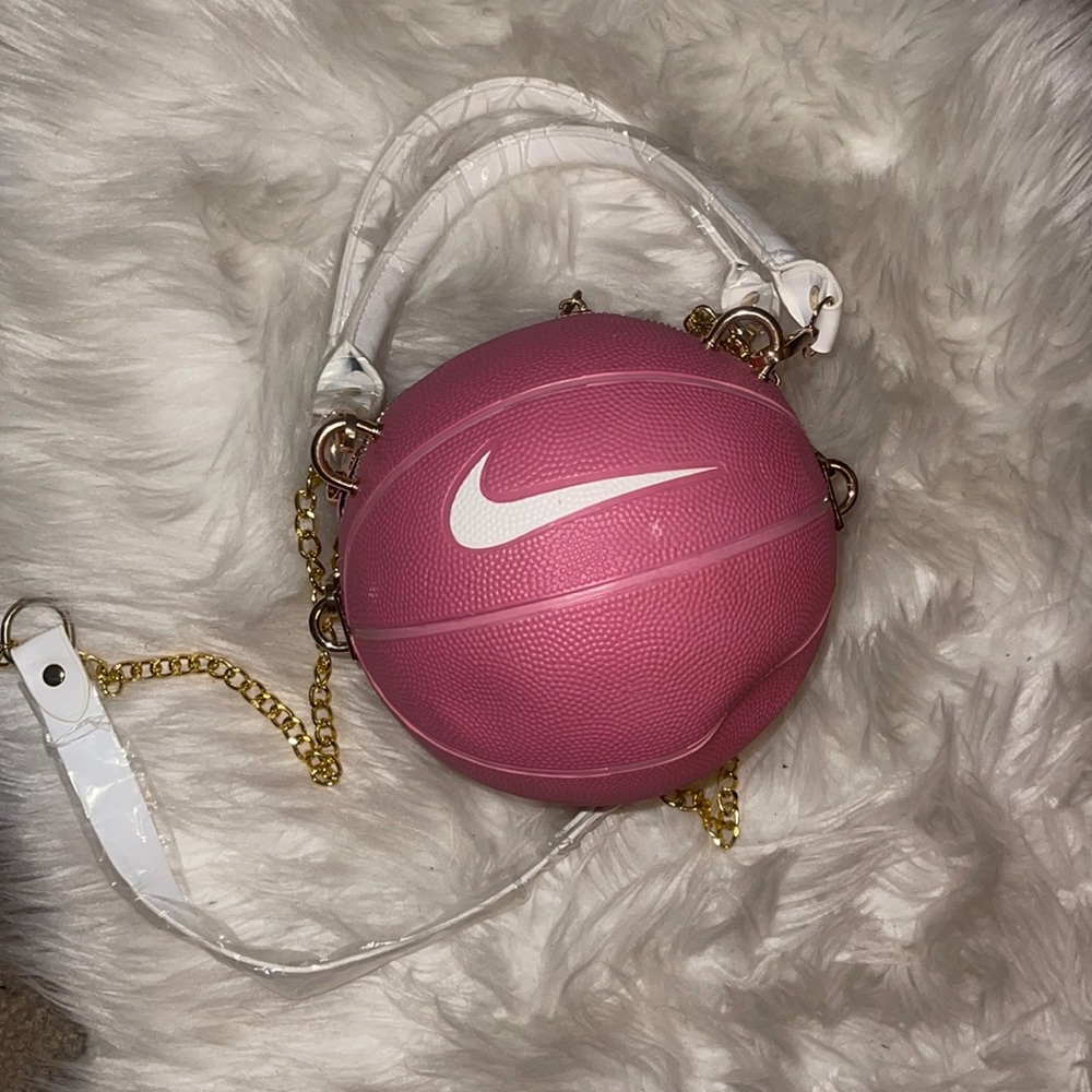Pink basketball handbag